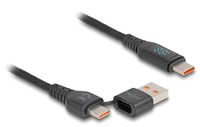 Delock USB 2.0 Schnellladekabel USB Type-C™ + USB Typ-A Stecker zu USB Type-C™ Stecker PD 3.1 140 W