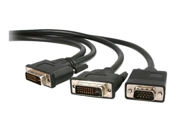 StarTech.com 1,8m DVI-I auf DVI-D und HD15 VGA Splitter Kabel - DVI zu VGA Video-Kabel - DVI-Splitte