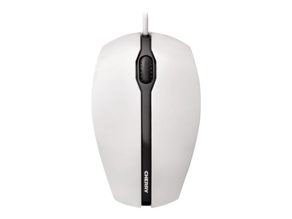 CHERRY GENTIX Kabelgebundene Maus, Weiß Grau, USB,