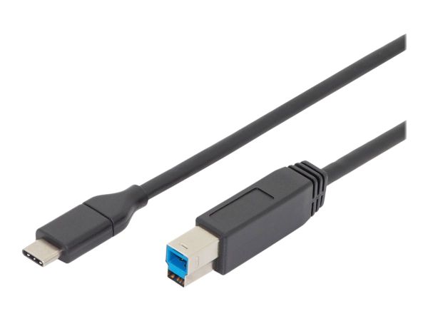 DIGITUS USB Type-C Anschlusskabel, Gen2, Type-C to B