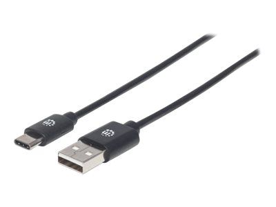 Manhattan USB-C to USB-A Cable, 1m, Male to Male, 480 Mbps (USB 2.0)