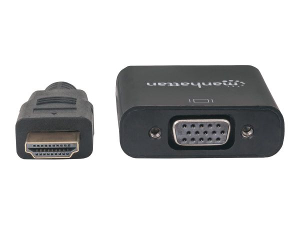 Manhattan HDMI to VGA Converter cable, 1080p, 30cm, Male to Female, Equivalent to Startech HD2VGAE2,