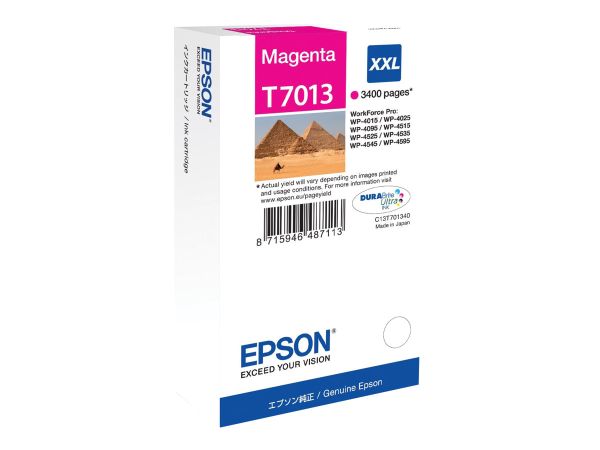 Tintenpatrone C13T70134010 XXL magenta für WP 4000/4500