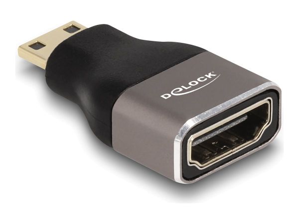 Delock Highspeed - HDMI-Adapter mit Ethernet - 19 pin mini HDMI Type C männlich zu HDMI weiblich - S