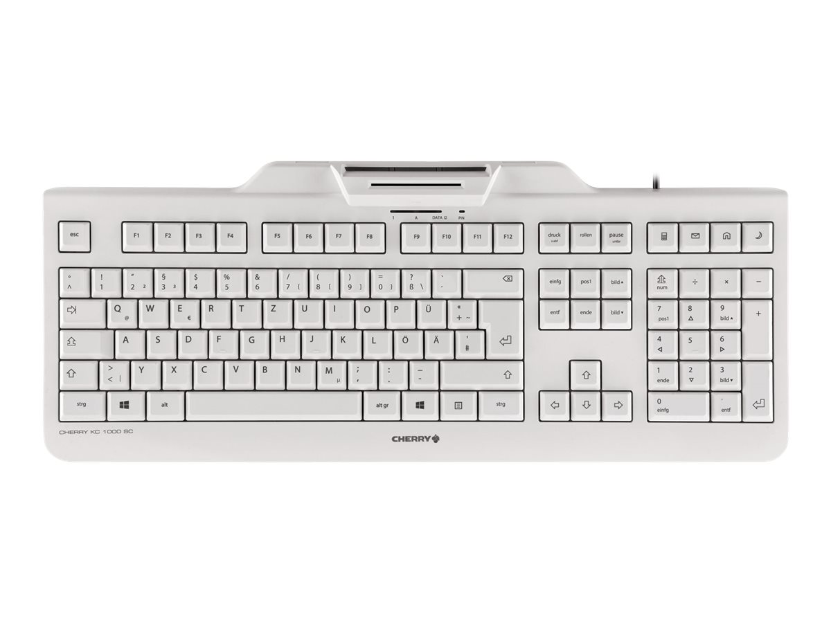 Tastatur KC 1000 SC USB Platform | + Solution weiß/grau Smartcard-Terminal Logiway integriertem