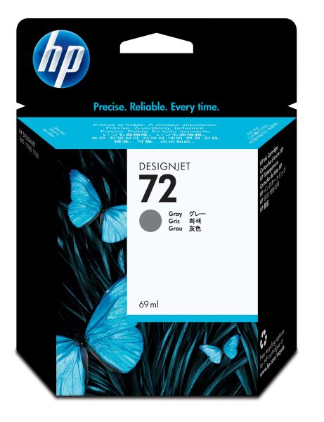 HP Tintenpatrone Nr. 72 grau 69ml für HP Designjet T610/T770/T1100