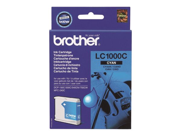 Brother LC1000C - Cyan - Original - Blister mit akustischem/elektromagnetischem Alarm
