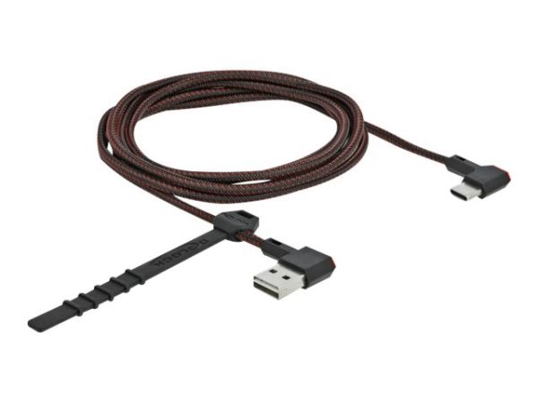 Delock Easy - USB-Kabel - USB (M) links/rechts abgewinkelt, umkehrbar zu USB-C (M)