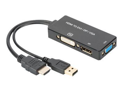 DIGITUS Assmann - Videokonverter - HDMI - DisplayPort, DVI, VGA
