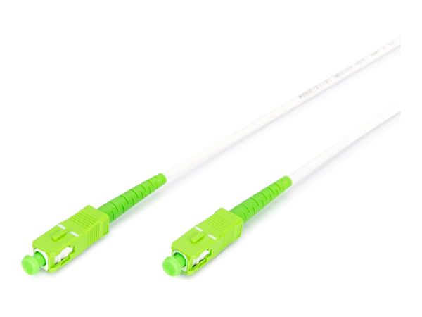 DIGITUS Glasfaser Patchkabel, stahlarmiert, simplex, singlemode, SC/APC SC/APC, 10 m