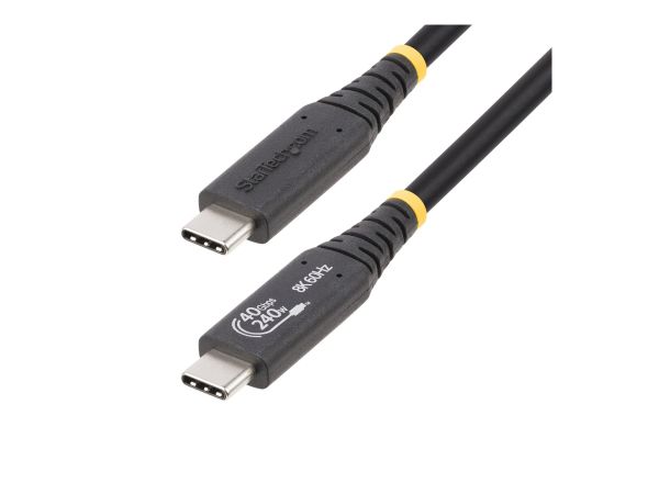 StarTech.com 50cm (1.6ft) USB4 Cable, USB-IF Certified USB-C Cord 40Gbps - USB-Kabel - 24 pin USB-C