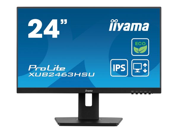 Iiyama ProLite XUB2463HSU-B1 LED-Monitor 61 cm (24") 1920 x 1080 FHD (1080p) @ 100 Hz IPS 3 ms Schwa