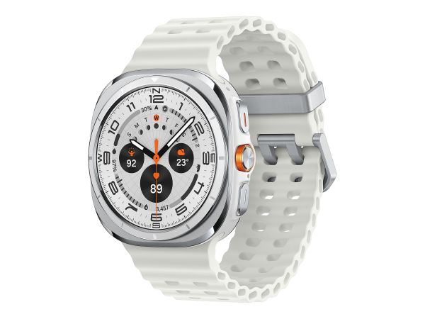 Samsung Galaxy Watch Ultra - 47 mm - Titanweiß - intelligente Uhr mit Marineband - Gummi - weiß - Ba