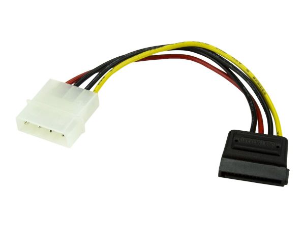 StarTech.com 15cm 4 Pin Molex auf SATA Kabel - LP4 / Serial-ATA Stromadapter - S-ATA 15 Pin Buchse /