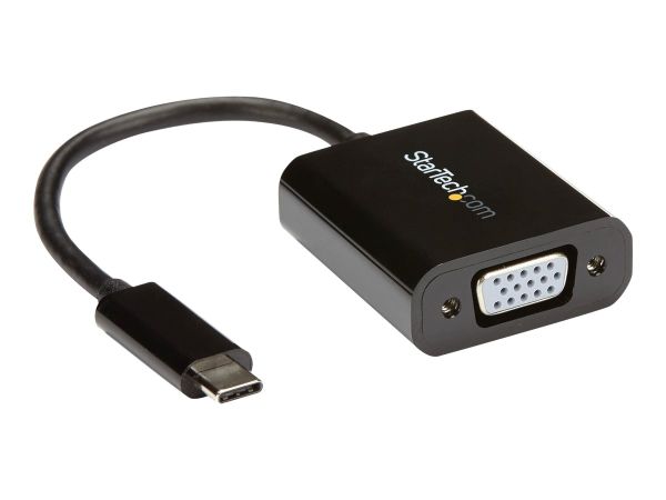 StarTech.com USB-C to VGA Adapter - Black - 1080p - Video Converter For Your MacBook Pro - USB C to