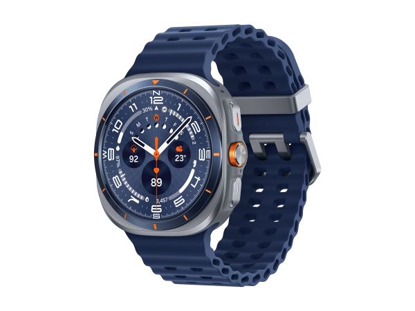 Samsung Galaxy Watch Ultra - 47 mm - Titanium Blue - intelligente Uhr mit Marineband - Gummi - Blau