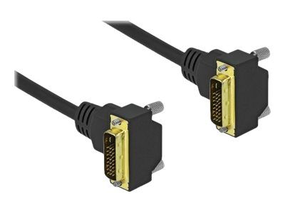 Delock DVI-Kabel - Dual Link - DVI-D (M) gewinkelt zu DVI-D (M)
