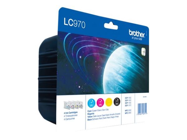 Brother LC970 Value Pack - 4er-Pack - Schwarz, Gelb, Cyan, Magenta