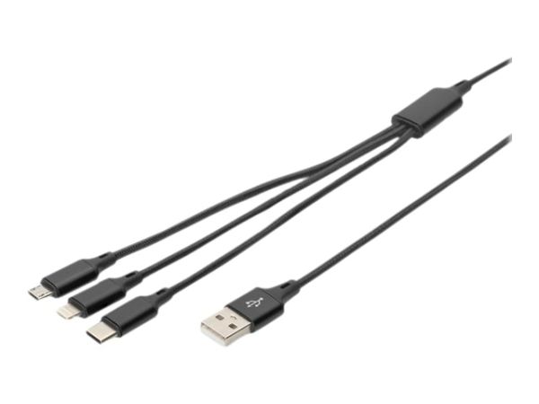 DIGITUS 3-in-1 Ladekabel
