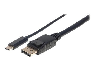 Manhattan USB-C to DisplayPort Cable, 4K@60Hz, 1m, Male to Male, Black, Equivalent to Startech CDP2D