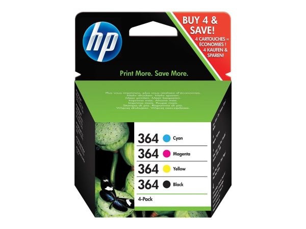 HP 364 Combo Pack - 4er-Pack - Schwarz, Gelb, Cyan, Magenta