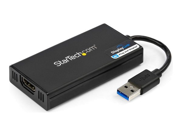 StarTech.com USB 3.0 to HDMI Adapter, 4K 30Hz Ultra HD, DisplayLink Certified, USB Type-A to HDMI Di