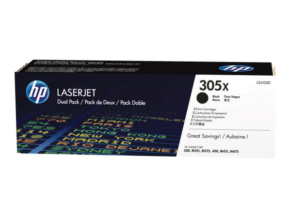 HP Toner 305X schwarz 2-Pack f. LaserJet 4000 Seiten