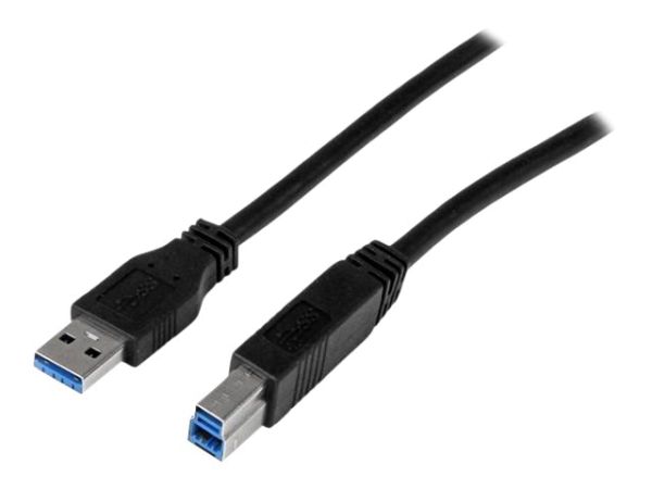 StarTech.com 2m zertifiziertes USB 3.0 SuperSpeed Kabel A auf B - Schwarz - USB 3 Anschlusskabel - S