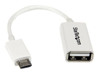 StarTech.com Micro USB auf USB OTG Adapter Stecker / Buchse - Micro USB zu USB Kabel 12cm - On The G