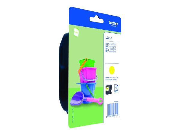 Brother LC221Y - Gelb - original - Blisterverpackung