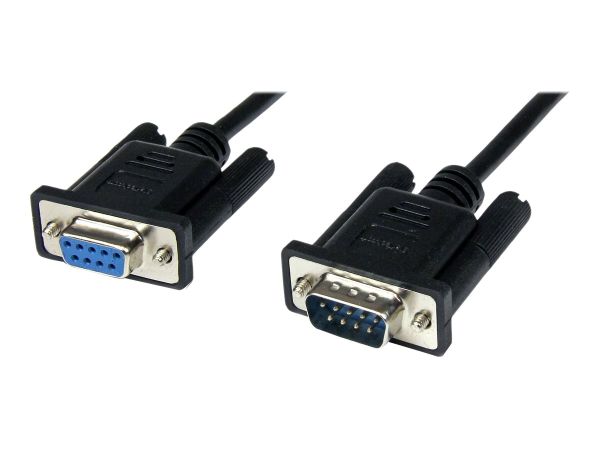 StarTech.com 2m Seriell DB9 RS-232 Nullmodemkabel - Schwarz - Stecker/Buchse - 9 Pin Null Modem Kabe