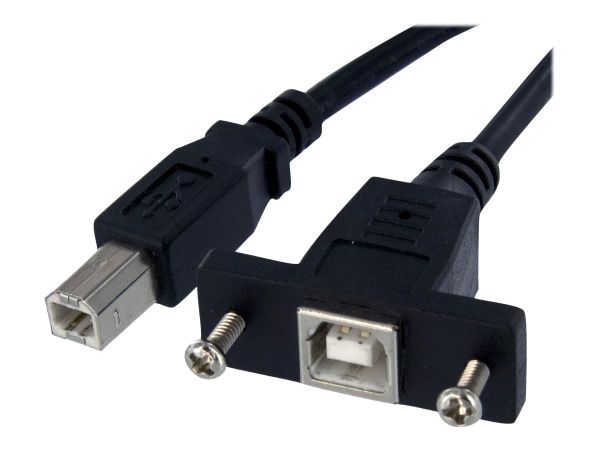 StarTech.com 90cm USB B auf B Blendenmontage Kabel - Bu/St - USB Verlängerungskabel - Einbaubuchsen