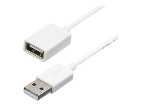 StarTech.com 3m USB 2.0 Verlängerungskabel A auf A - Stecker/Buchse - Weiß - USB A (St)