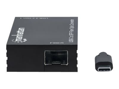 Manhattan USB-C to SFP Fibre Optic Converter, 5 Gbps (USB 3.2 Gen1 aka USB 3.0)