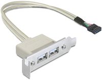 Delock Slot bracket - USB-Kabel - USB (W) zu 9-poliger USB-Header (W)