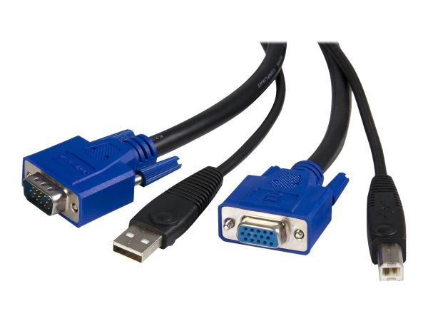 StarTech.com KVM Kabel USB VGA für KVM Switch 1,8m - Kabelsatz für KVM Umschalter 2x USB A/B Stecker