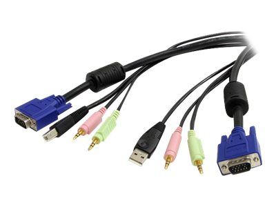StarTech.com 1,8m 4-in-1 USB VGA KVM Kabel mit Audio - USB VGA KVM Switch Kabel mit Audio - Tastatur