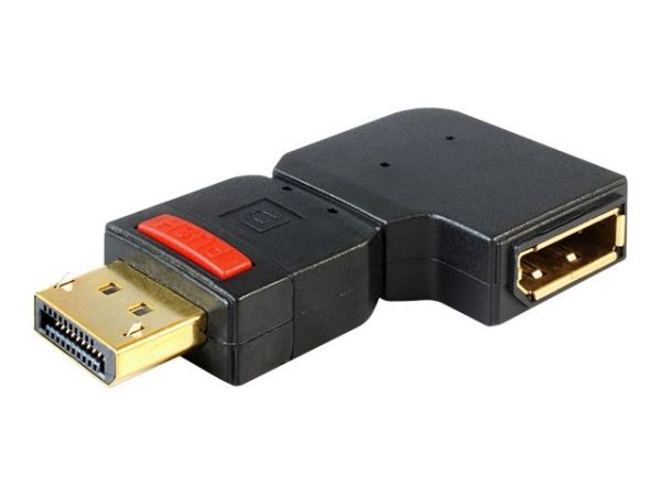 Delock Adapter Displayport male > Displayport female angled left - DisplayPort-Adapter - DisplayPort