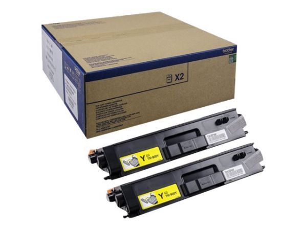 Brother TN900y - 2er-Pack - Gelb - Original - Tonerpatrone