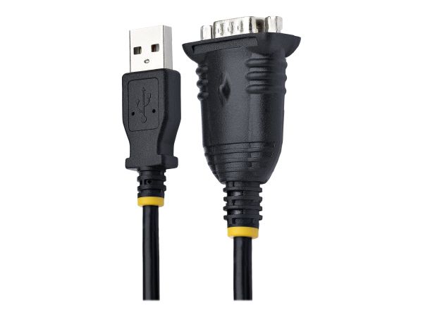 StarTech.com 3ft (1m) USB to Serial Cable, DB9 Male RS232 to USB Converter, USB to Serial Adapter fo