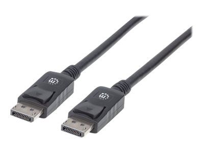 Manhattan DisplayPort 1.2 Cable, 4K@60hz, 1m, Male to Male, Equivalent to Startech DISPL1M, With Lat