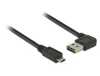 Delock Easy - USB-Kabel - USB (M) links/rechts abgewinkelt bis Micro-USB Typ B (M)