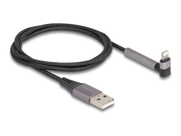 Delock Lightning-Kabel - USB männlich gerade zu Lightning männlich schräg, Ständer