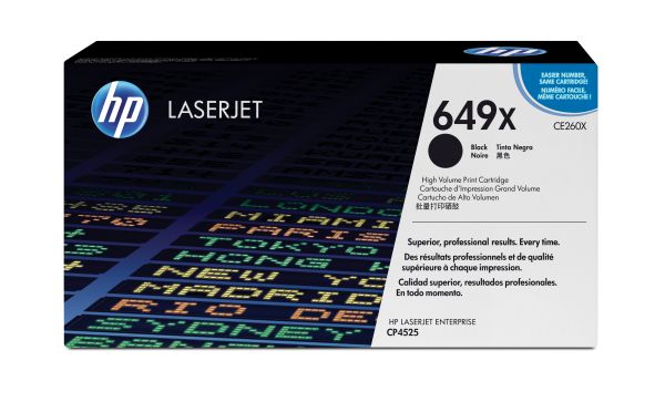 HP Toner 649X schwarz für Color Laserjet CP4025/CP4525/CP4540 ca. 17.000 Seiten