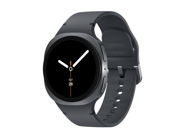 Samsung Galaxy Watch8 - 40 mm - Carbon-Schwarz - intelligente Uhr mit Sportband - Gummi - Graphit -