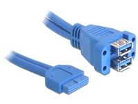 Delock USB 3.0 Pin Header - USB-Kabel intern auf extern - 19-poliger USB 3.0 Kopf (W)