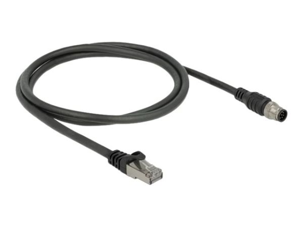 Delock Patch-Kabel - 8-polig M12 (M) zu RJ-45 (M)