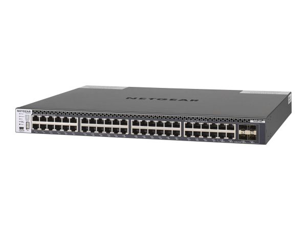 Netgear M4300-48X - Switch - L3 - managed - 48 x 10 Gigabit Ethernet + 4 x 10 Gigabit SFP+, gemeinsa