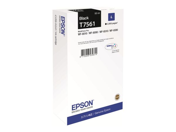 Tintenpatrone C13T756140 schwarz f. Epson WF-8xxx 2500 Seiten