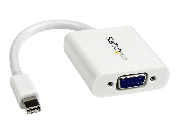 StarTech.com Mini DisplayPort to VGA Adapter - White - 1080p - Thunderbolt to VGA Monitor Adapter -